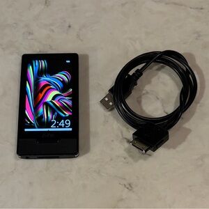 Vintage Microsoft Zune HD 16GB MP3 Player - Black with Charging Cable